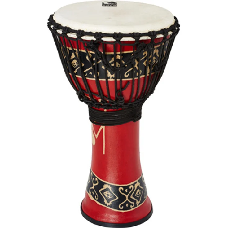 Toca SFDJ-10RP Freestyle Djembe RP, 10" Durchmesser, Höhe 51cm, Farbe Bali Red, Kunststoffkessel mit handselektiertem Ziegenfell