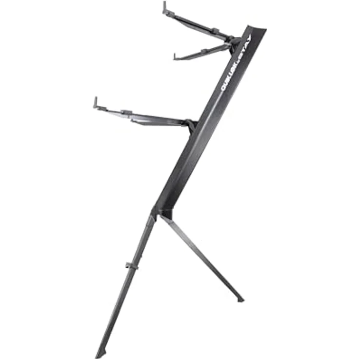 Stay Keyboard Stand Intruder Black, Keyboardständer für 2 Keyboards bis 76 Tasten, max. Höhe 1300 mm, Aluminium, schwarz, mit Transporttasche – Bild 3