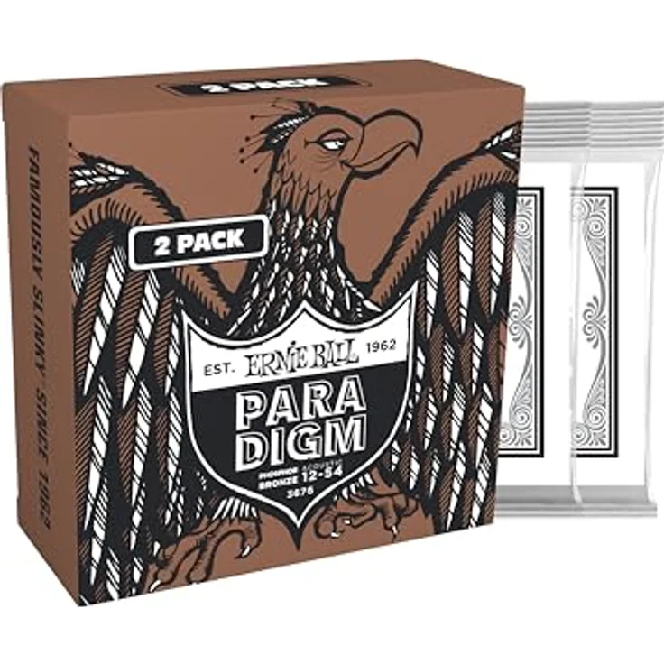 Ernie Ball Medium Light Paradigm Phosphor Bronze Gitarrensaiten, 2er Pack 12-54 mit verbesserter Korrosionsbeständigkeit und RPS-Technologie – Bild 3