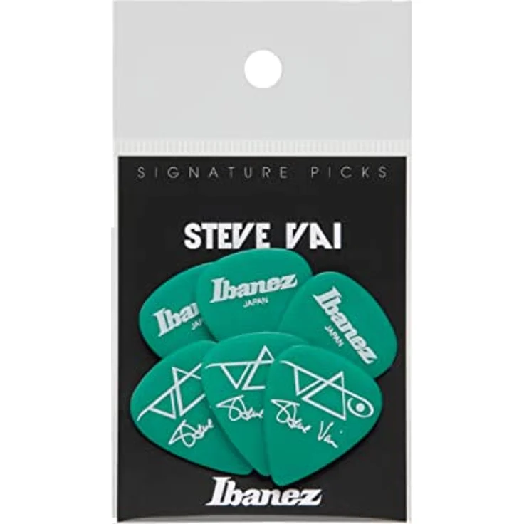 Ibanez Steve Vai Pick Set GN, 6 Stück Plektren mit 1,00 mm Stärke, grün – Bild 2