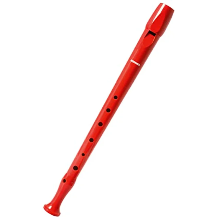 Hohner Blockflöte Melody Line, C-Sopran, einteilig aus Kunststoff, rot mit Wischerstab – Bild 4