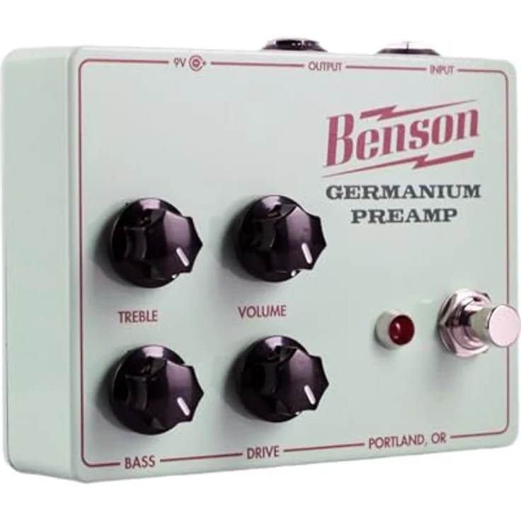Benson Germanium Preamp, Overdrive-Pedal für E-Gitarre mit Germanium-Gain-Stufe, Made in USA – Bild 3
