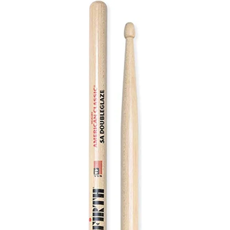 Vic Firth 5ADG Double Glaze, Hickory Drumsticks mit tränenförmigem Holz Kopf, ideal für trockene Hände, Länge 406mm, Durchmesser 14,4mm – Bild 5