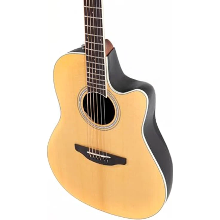 Ovation Celebrity Tradition CS-24-4-G, Westerngitarre mit massiver Fichtendecke, Mid-Depth Cutaway, Ovangkol Griffbrett, Naturfinish und integriertem Stimmgerät – Bild 4