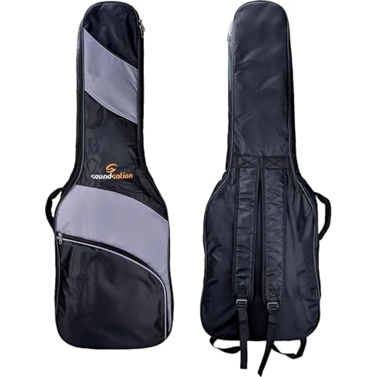 Soundsation PGB-5CG, Gig Bag für 4/4 Konzertgitarren mit 5mm Polsterung, verstellbaren Schultergurten, große Front- und Deckeltasche, schwarz/grau – Bild 5