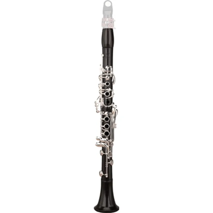 RZ Clarinets C-Clarinet Professional 17/6, C-Klarinette aus ungebeiztem Grenadillholz, 17 Klappen, 6 Ringe, versilberte Mechanik, inkl. RZ-Koffer und Reinigungsset