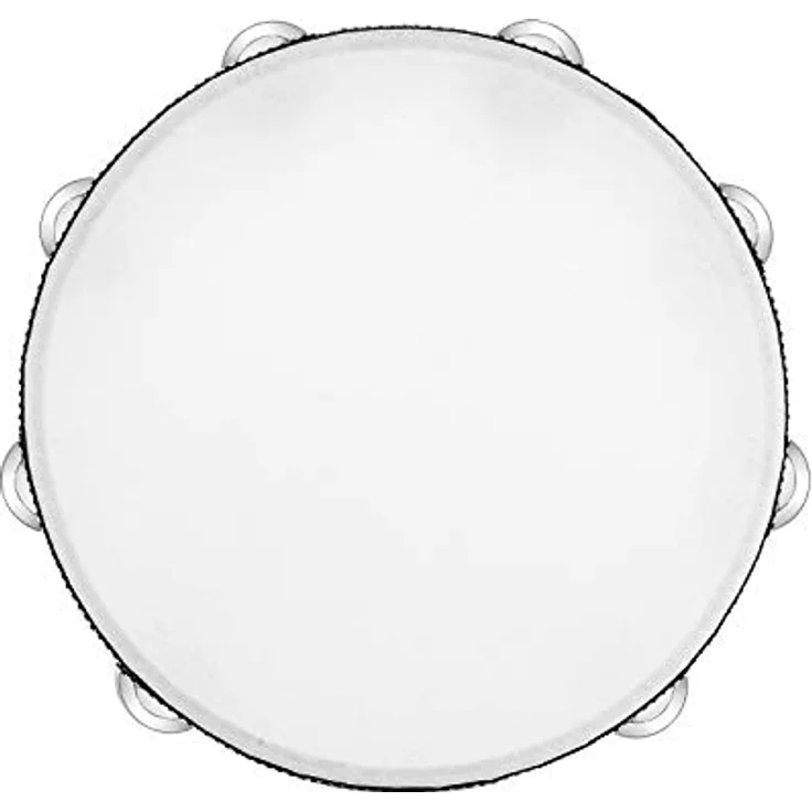 Musfunny Tamburin 25 cm, Holz Tambourine mit Metal Jingles, vielseitig einsetzbar für Erwachsene – Bild 2