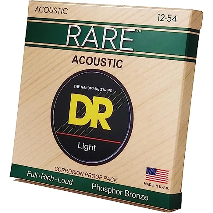 DR Strings Rare Acoustic RPM-12, Saitensatz für Westerngitarre, Phosphor Bronze, Medium, Stärke 12-54 – Bild 1