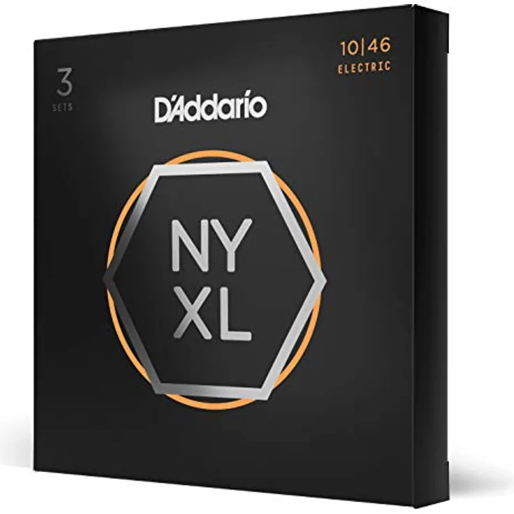 D'Addario NYXL1046-3P Nickel Wound E-Gitarrensaiten, Regular Light, 10-46, 3 Sets