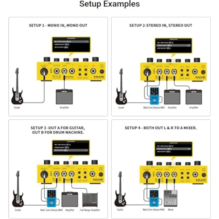 Nux Dual Loop Stereo, Looper Pedal mit 90 Minuten Stereo-Aufnahmezeit, Drum Machine und MIDI In/Out – Bild 2