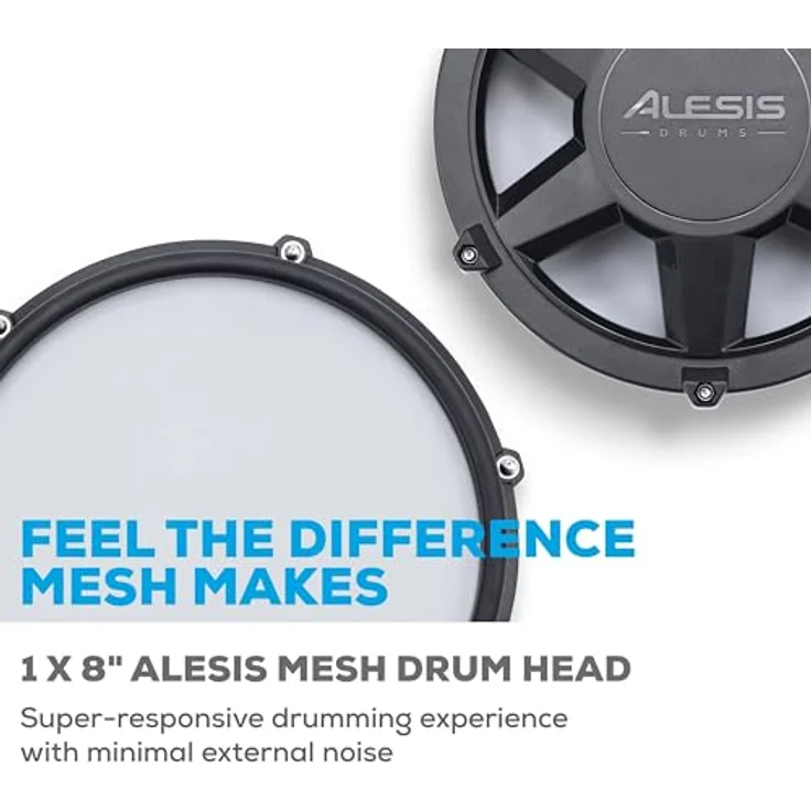 Alesis Drums Nitro Max Expansion Pack, E-Drum Set Erweiterung mit 8" Mesh Tom Pad, 10" Becken mit Choke und Verbindungskabeln – Bild 3