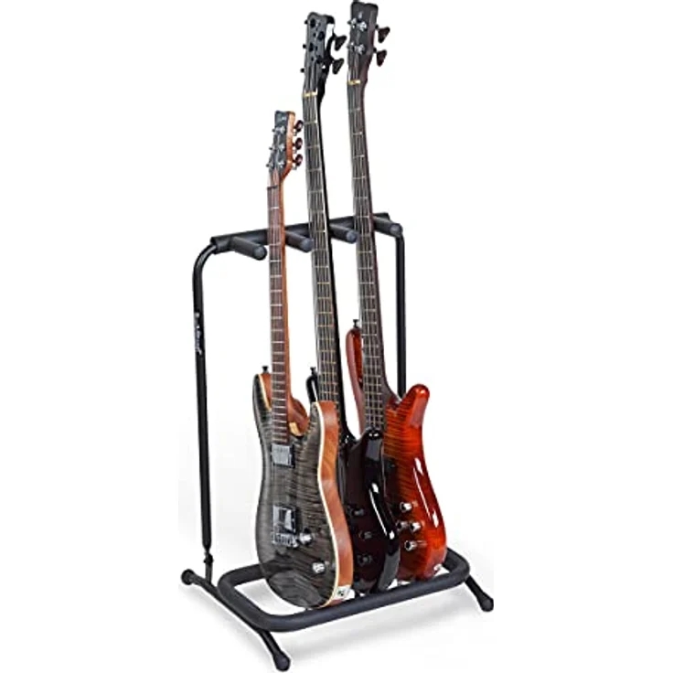 Rockstand RS20860 3 E-Guitar Stand, zusammenklappbarer Gitarrenständer mit Schaumstoffpolsterung, schwarz – Bild 3