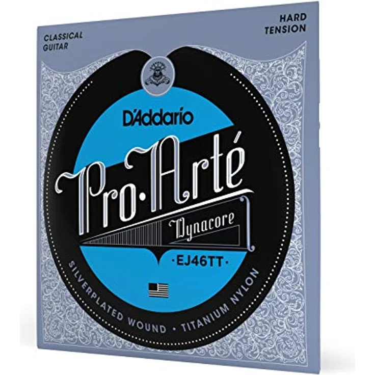 Daddario EJ46TT, Konzertgitarrensaitenset, Pro Arte Serie, Titanium Diskantsaiten, Hard Tension, Dynacore Bass Saiten – Bild 1