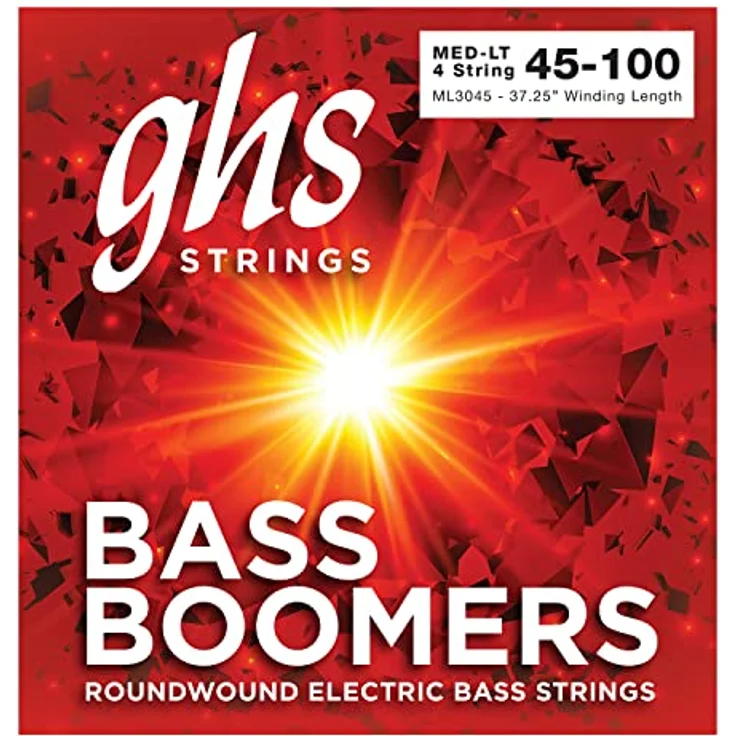 GHS 3045ML Boomers, E-Bass Saiten Set, Roundwound, Long Scale, Nickel plated Steel, Stärke 045-065-080-100 – Bild 2