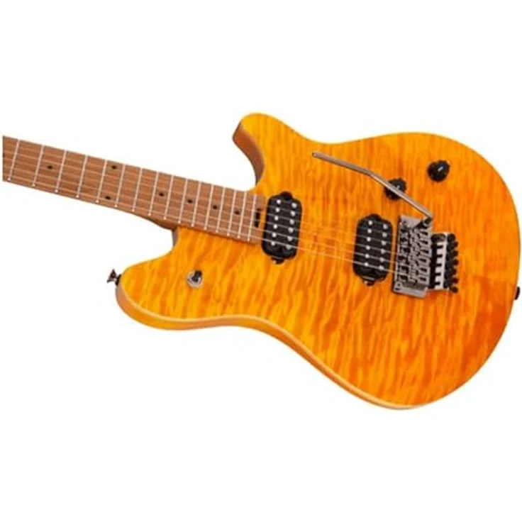 Evh Wolfgang WG Std QM TA, ST-Style E-Gitarre mit Wölkchenahorn-Decke, Trans Amber, Floyd Rose Tremolo – Bild 8