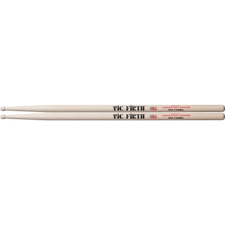 Vic Firth Custom SD4 Combo, American Hickory Drumsticks mit Holzspitze, 15 7/8 Zoll Länge, ideal für Jazzquartett und Kammermusik