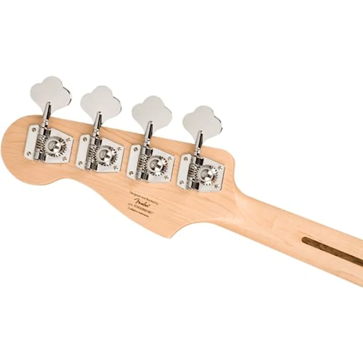Squier Sonic Precision Black, 4-Saiter E-Bass mit Ahornhals und Ceramic Split Single-Coil Tonabnehmer, schwarz – Bild 7