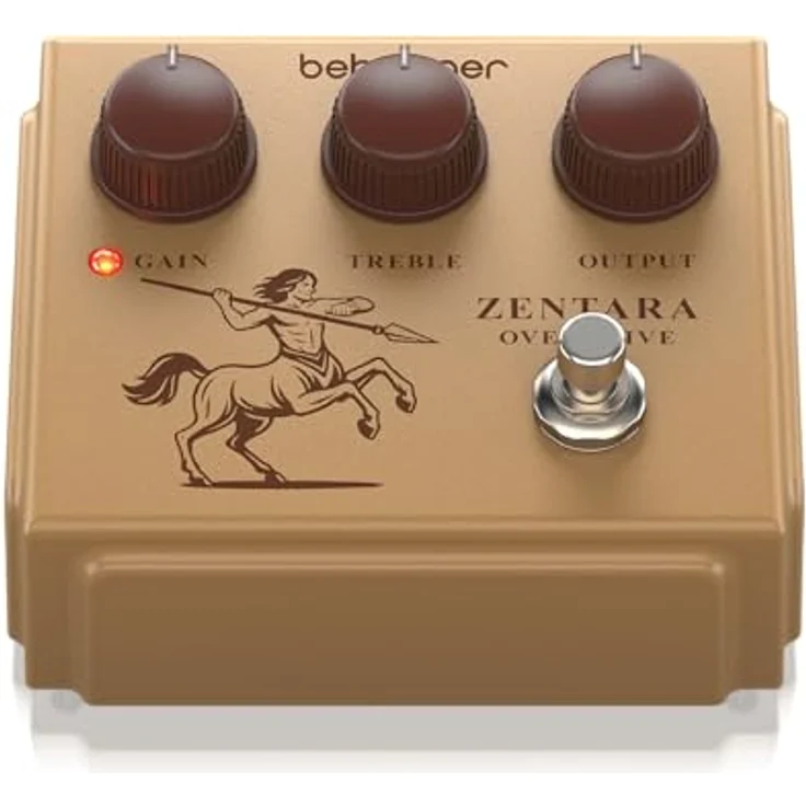 Behringer Zentara Overdrive, Overdrive-Pedal für E-Gitarre mit analogem Schaltkreis und Soft-Clipping Germanium-Dioden, erhöhtem Headroom, Gain-, Treble- und Output-Regler – Bild 2