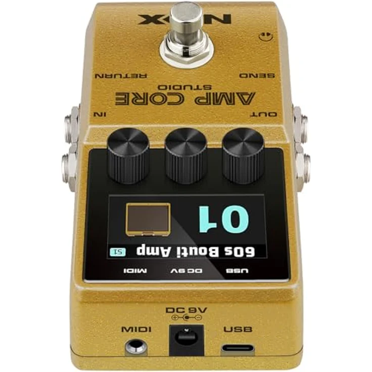 Nux Amp Core Studio, Amp Modeler und IR-Loader Effektpedal mit 26 Verstärkermodellen, 33 integrierten IRs und 12 benutzerdefinierten Slots, ultra-niedrige Latenz, Rauschunterdrückung und EQ-Funktionen – Bild 6