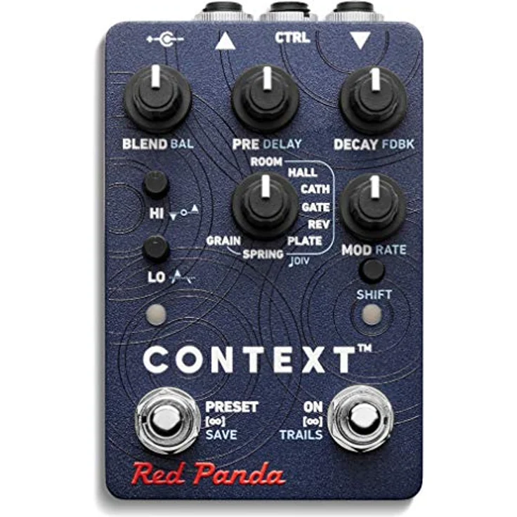 Red Panda Context 2, Gitarren-Effektpedal mit 8 Reverb-Modi, MIDI-fähig, Analog Buffered Bypass, kompakte Bauweise – Bild 1