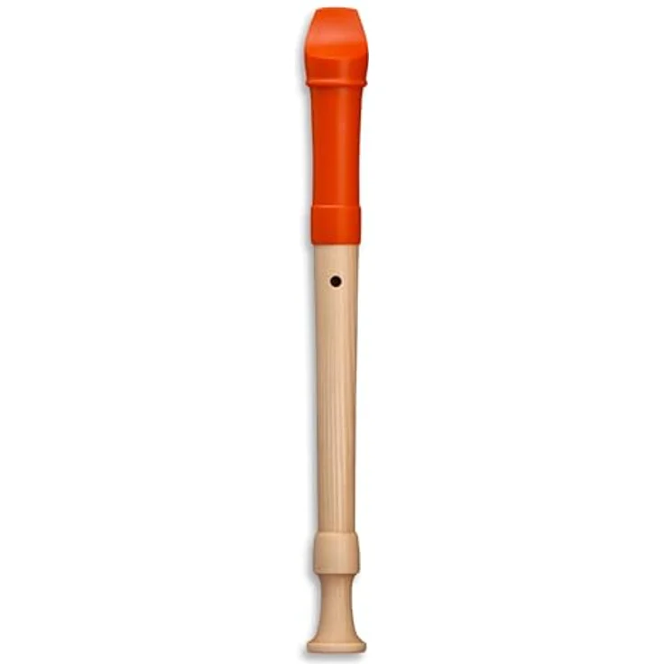 Mollenhauer 17214 Fipple Digi Soprano G DH, Sopranblockflöte in C mit Doppelloch, Kunststoffkopf, Ahornunterstück, orange – Bild 4