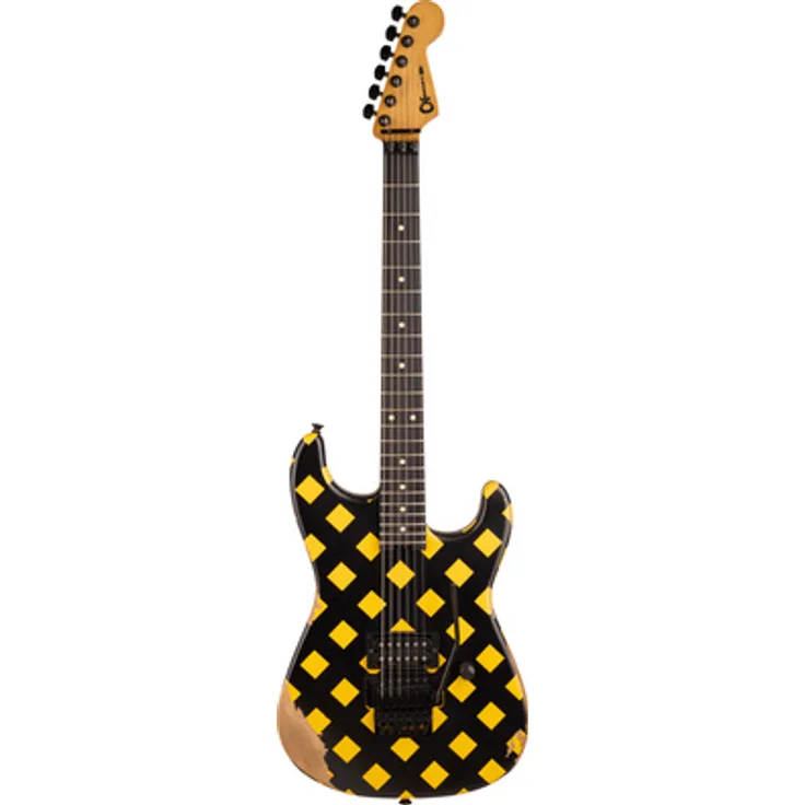 Charvel Super-Stock SD1 H H FR EB DL, E-Gitarre im ST-Style aus Erle mit Seymour Duncan Tonabnehmer, Floyd Rose Tremolo und Diamond Life Finish