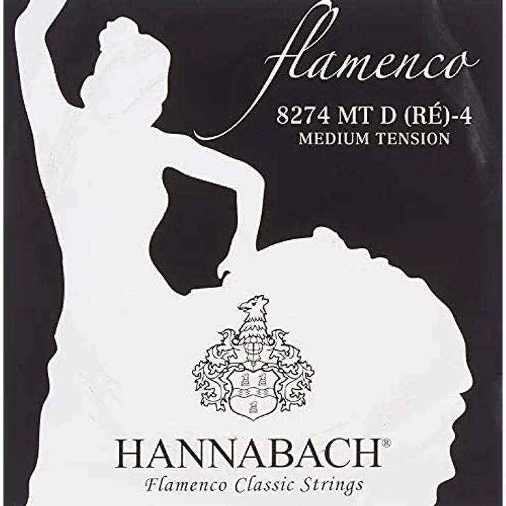 Hannabach 827MT Einzelsaite D4w, Klassikgitarrensaite Serie 827, Medium Tension, versilbert für Flamenco – Bild 2