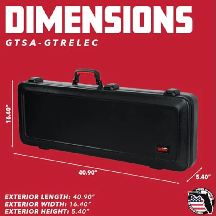 Gator TSA Electric Guitar Case, Gitarrenkoffer für ST- & T-Style E-Gitarre, schwarz – Bild 7
