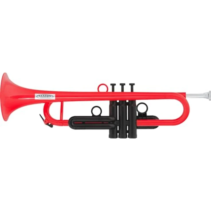 Classic Cantabile PTP-10RD MardiBrass Kunststoff Bb-Trompete, leichter ABS-Korpus, roter Schallbecher, inklusive Hülle und Zubehör – Bild 2