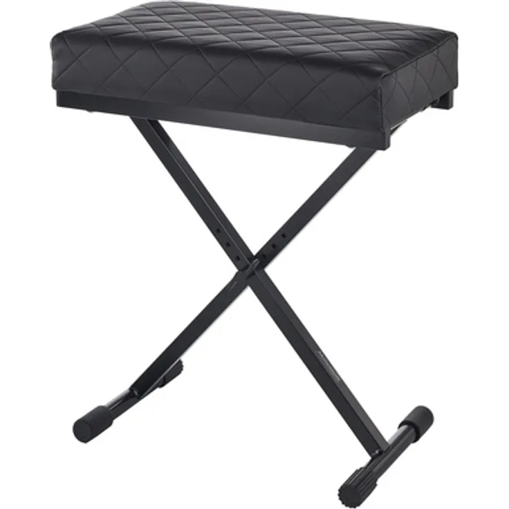 Millenium KB-2008 Black, Höhenverstellbare Keyboardbank mit Kunstlederbezug, Sitzfläche 295 mm x 535 mm, Polsterung 70 mm, Gewicht 5,7 kg