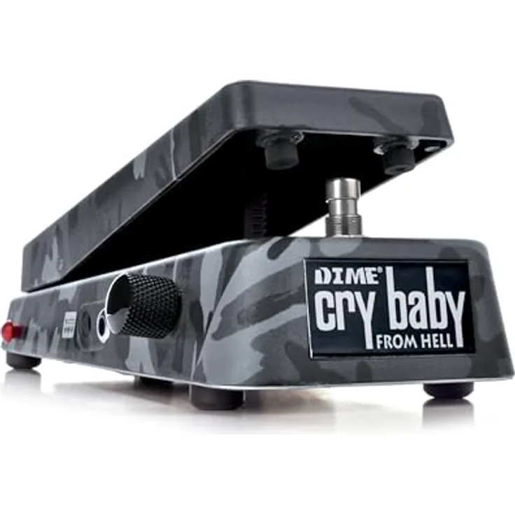 Dunlop Dimebag Cry Baby Wah, Wah Effekt Pedal mit Boost und erweiterter Sweep Range, schwarzer Camo-Look