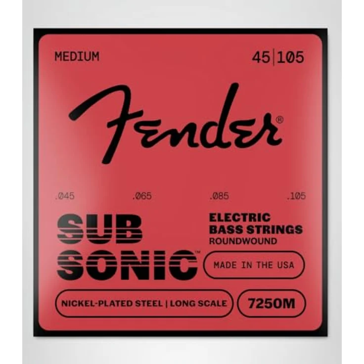 Fender Super 7250 E-Bass Saitensatz, vernickelt, Stärke 045/105 für lange Skala, ideal für Rock und Funk – Bild 5