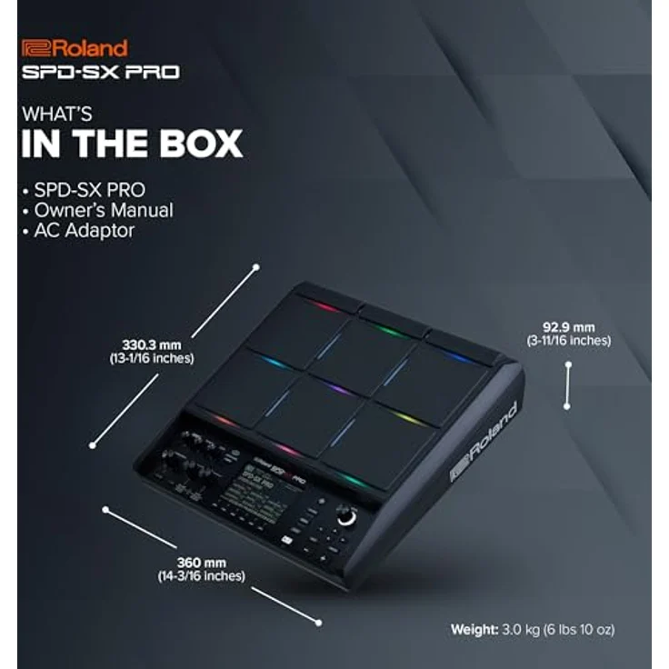 Roland SPD-SX PRO Sampling Pad, 9 Schlagflächen, 32 GB Speicher, 1550 Sounds, 4,3" Farbdisplay – Bild 7
