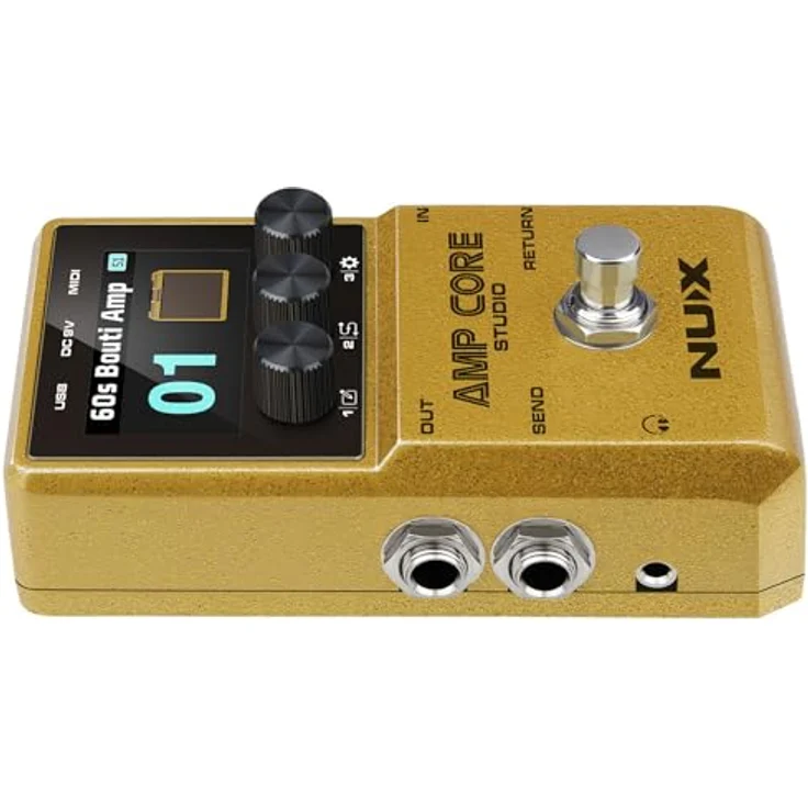Nux Amp Core Studio, Amp Modeler und IR-Loader Effektpedal mit 26 Verstärkermodellen, 33 integrierten IRs und 12 benutzerdefinierten Slots, ultra-niedrige Latenz, Rauschunterdrückung und EQ-Funktionen – Bild 4