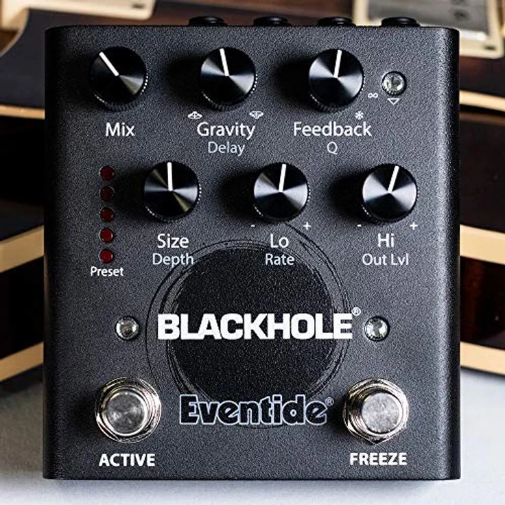 Eventide Blackhole Reverb Effectpedal, Gitarren-Effektgerät mit fünf Presets, MIDI-Fähigkeit und einzigartiger Schwerkraftsteuerung, schwarz – Bild 6