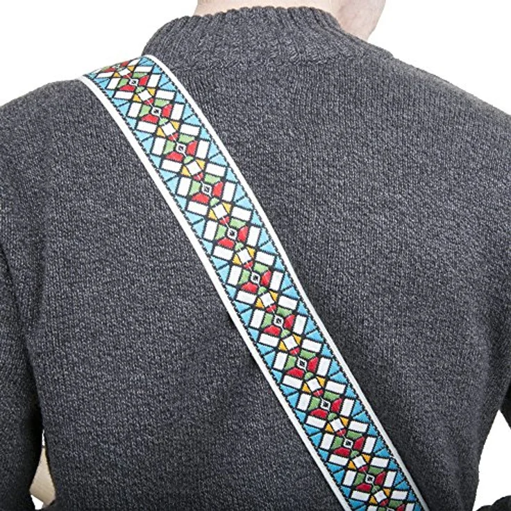dAndrea Ace Stained Glass Vintage Strap, Gitarrengurt aus klassischer Baumwolle, verstellbar bis 135 cm, Breite 51 mm – Bild 3