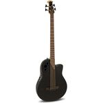 Ovation Elite B778TX-5-G, E-Akustikbass mit Massive A-Grade Sitka-Fichtendecke, Mid Depth Black Textured Finish, OCP-1K Pickup und OP-Pro Preamp