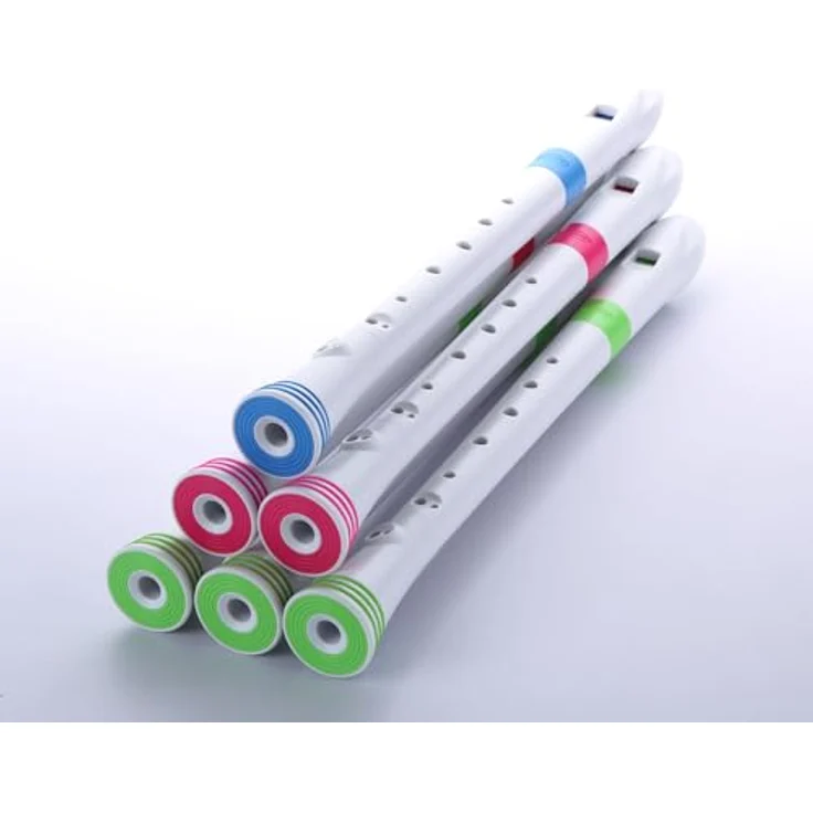 Nuvo Soprano Recorder, deutsche Griffweise, Stimmung C, Doppelloch, weiß-grün, inkl. Hülle und Grifftabelle – Bild 3
