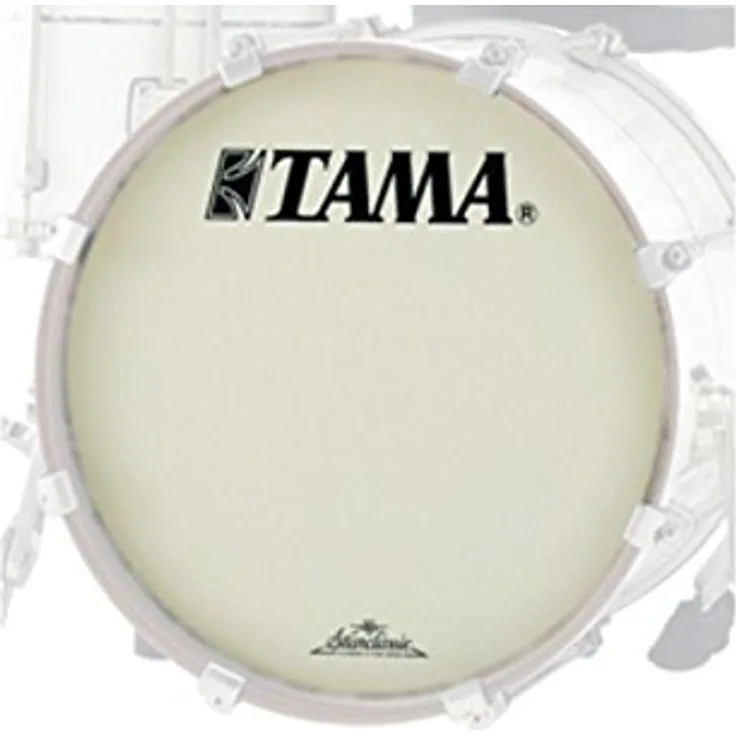 Tama 20" Resonant Bass Drum Fell, weiß, dünnes einlagiges Resonanzfell mit Tama Logo