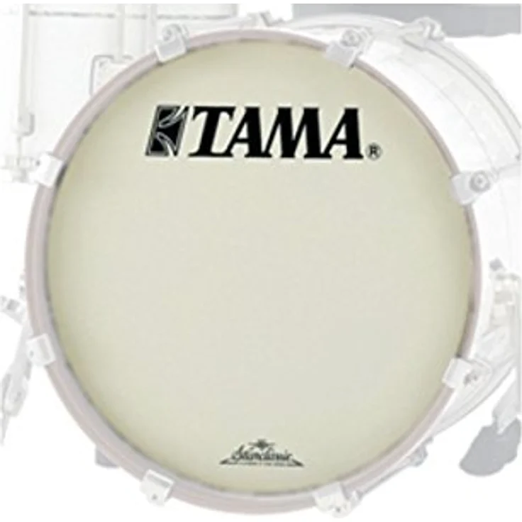 Tama 20" Resonant Bass Drum Fell, weiß, dünnes einlagiges Resonanzfell mit Tama Logo – Bild 1