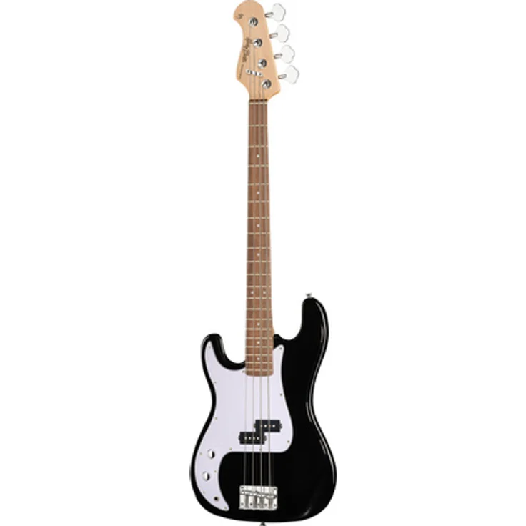 Harley Benton PB-20BK LH Standard Series, Linkshänder E-Bass mit Pappel Korpus, geschraubtem Ahorn Hals und schwarzem Hochglanz-Finish