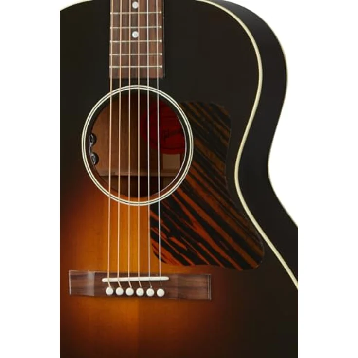 Gibson L-00 Original Ebony, Westerngitarre mit massiver Sitka-Fichtendecke, Mahagonikorpus und LR Baggs VTC Tonabnehmersystem, schwarz – Bild 7