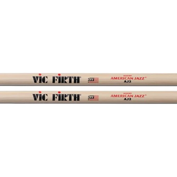 Vic Firth AJ2 American Jazz, Drumsticks aus Hickory Holz mit kleinem tränenförmigen Kopf, Länge 406 mm, Durchmesser 14,4 mm – Bild 4