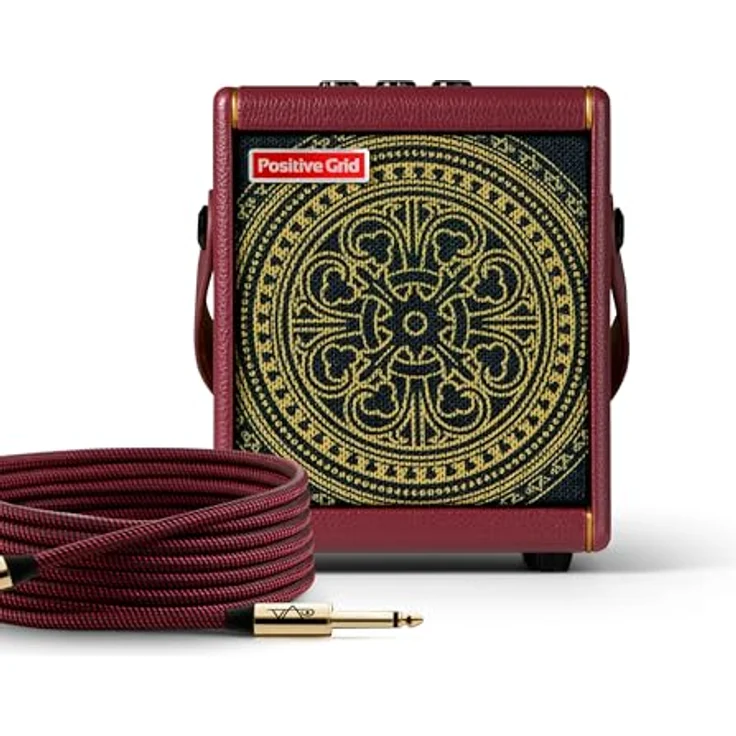 Positive Grid Spark Mini VAI, Modelling Combo-Verstärker mit 10 Watt Leistung, Burgundy, inklusive Steve Vai Custom-Presets und 43 onboard Effekten – Bild 1