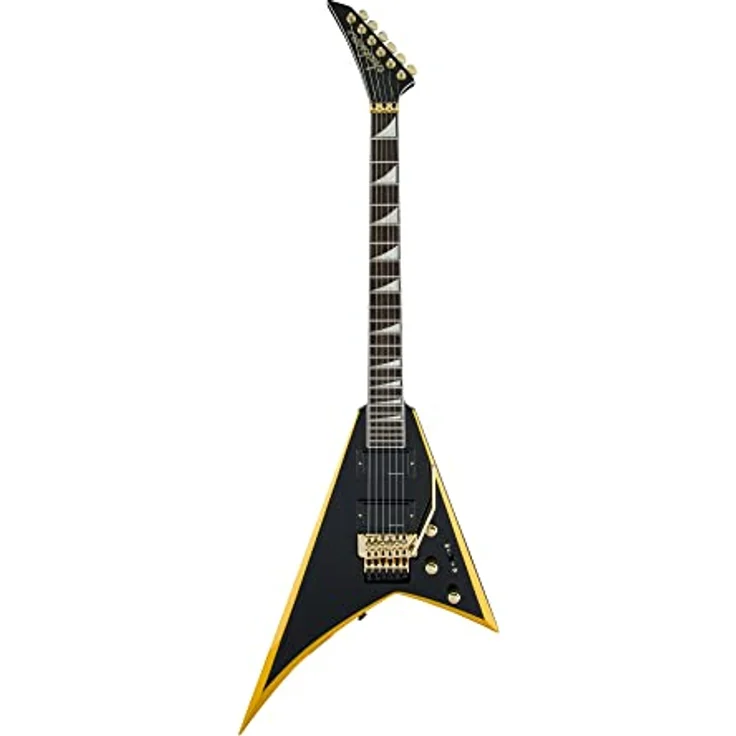 Jackson X Series Rhoads RRX24 IL E-Gitarre, schwarz mit gelben Bevels, sorgfältige Verarbeitung und ausgewählte Materialien – Bild 1