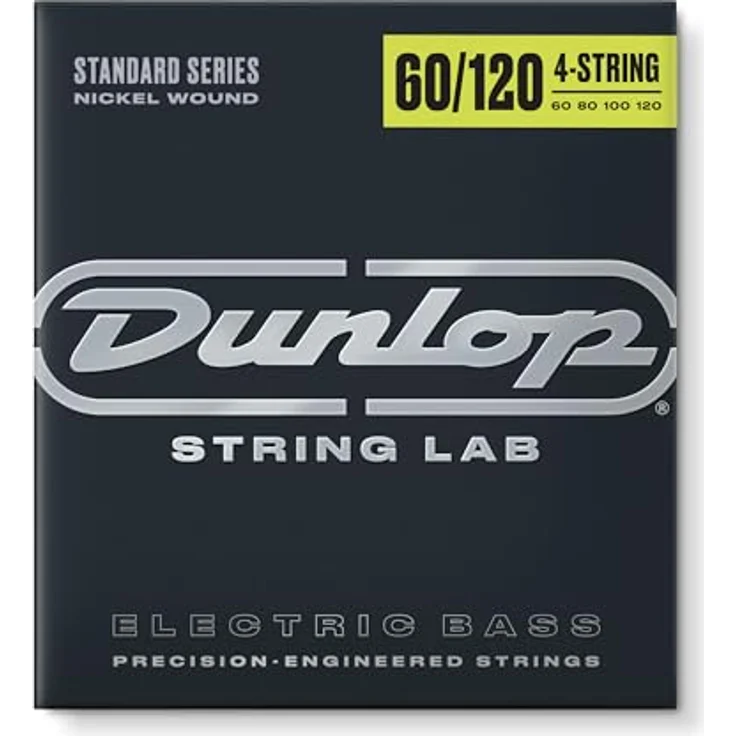 Dunlop Standard Series Nickel Wound E-Bass Saitensatz 4-Strings, Long Scale (60-120), präzise gefertigt in den USA, warmer Klang mit satten Obertönen – Bild 1