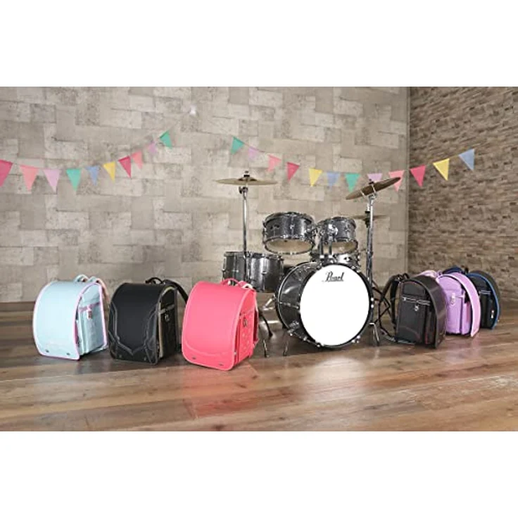 PEARL RSJ465C/C31 Realistisches akustisches Kinderschlagzeug mit stimmbarem Holz, Jet Black, inklusive Höhenverstellbarem Stuhl und Becken – Bild 3