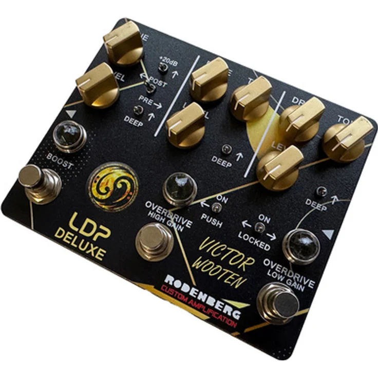 Rodenberg LDP Deluxe Victor Wooten, Bass Overdrive/Boost Pedal mit Low Gain, High Gain und Clean Boost, Handmade in Germany