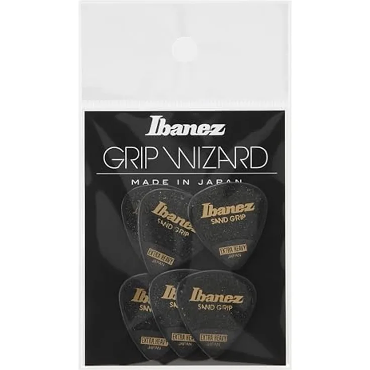 Ibanez PPA16XSG-BK Pick Set, 6-teiliges Plektrum Set, Extra Heavy, schwarz, 1,20 mm