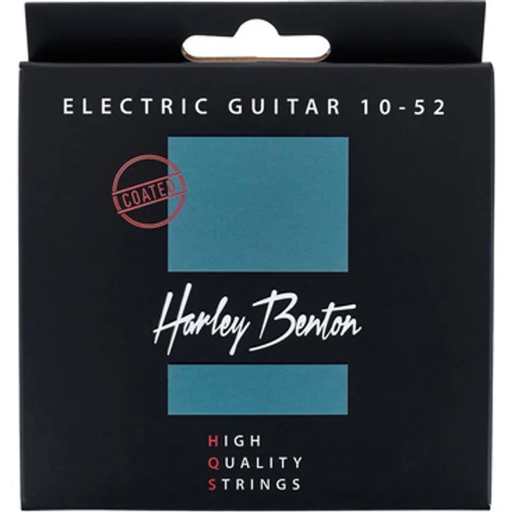 Harley Benton HQS EL 10-52 Coated, E-Gitarrensaiten Satz 010-052 mit Nano-Polymer-Beschichtung für verbesserte Lebensdauer und Korrosionsbeständigkeit